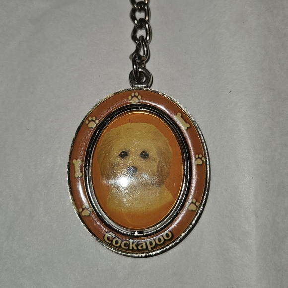 Cockapoo Orange Colored Dog Keychain Pet Lovers Keepsake Gift. - Picture 3 of 4